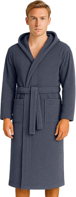 CityComfort badjas voor heren, behaaglijke fleece, ochtendjas CityComfort badjas voor heren, behaaglijke fleece, ochtendjas