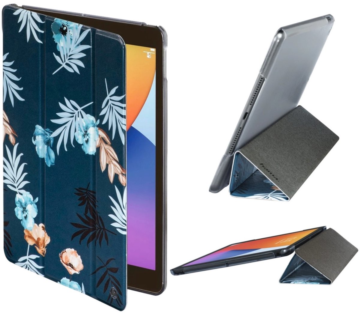 Tablethoes Botanic Clear Blue voor Apple iPad 7/8/9 10.2"