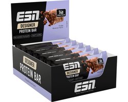 ESN ESN Designer Bar Proteine Repen – Fudge Brownie, 12 x 45 g – Ideaal Tussendoortje met 14 g Proteïne