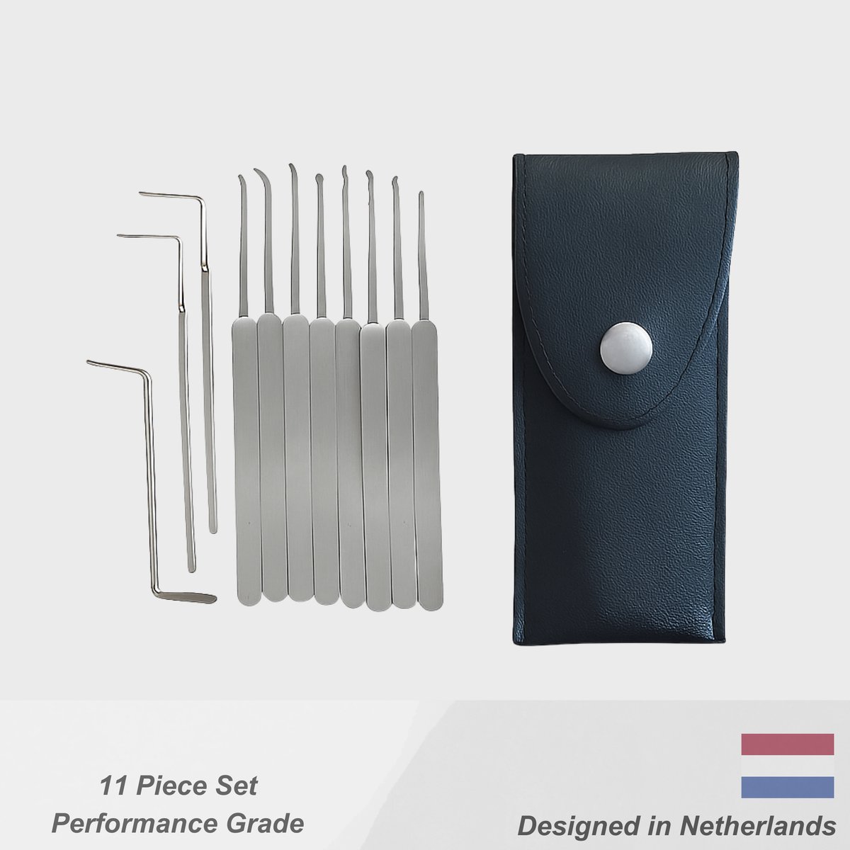 Profi Lock Pick Set ApexSteel Elite 11 - Extra Stevige Slotmaker Gereedschap van Duitse Kwaliteit - 11-Delige Premium Set voor Professionals