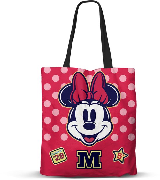 Karactermania - Disney - Minnie Mouse - Class - FAN - Sac shopping zippé - Shopper - Sac bandoulière - Sac à main - Rose