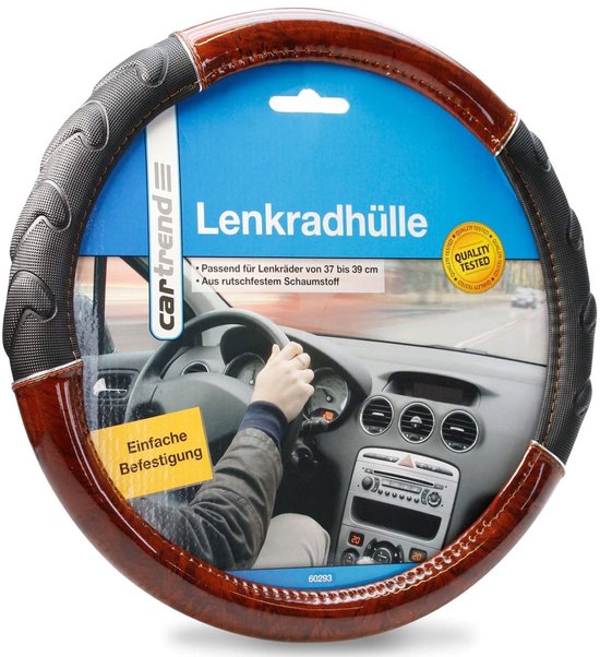 Housse de volant aspect bois