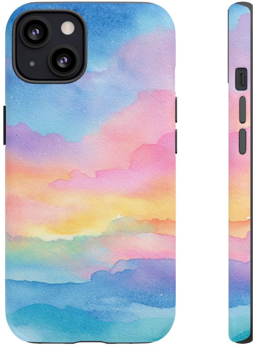 Oceanische Aquarel – Mat Hoesje Geschikt voor iPhone 13