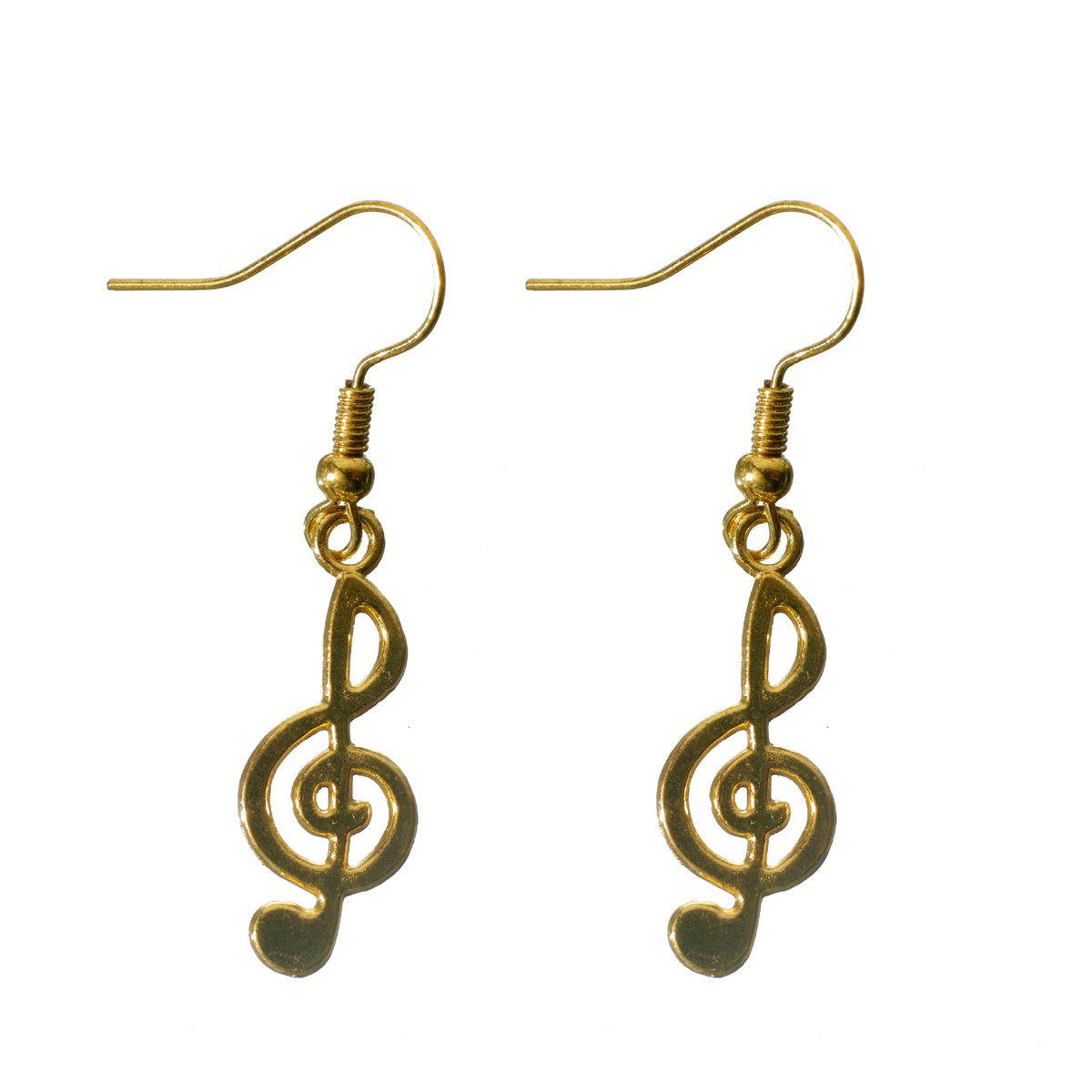 oorbellen muzieksleutel goud rvs