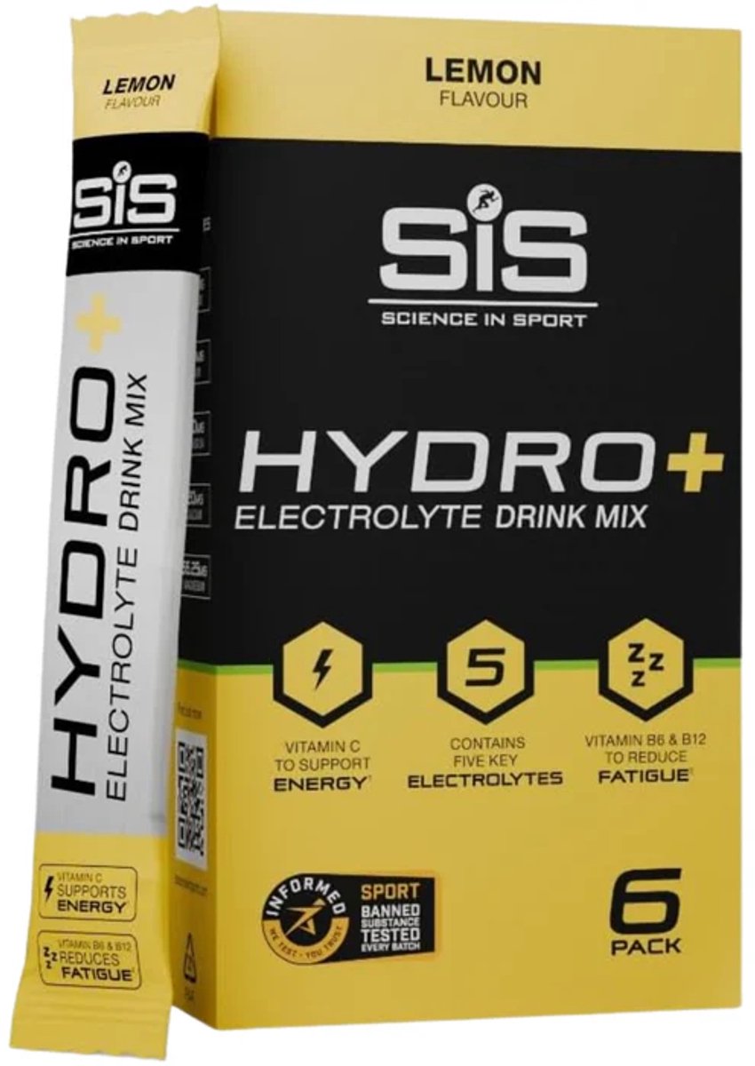 Science in Sport - SIS Hydro+ Elektrolyten Poeder - 5 verschillende elektrolyten - Citroen Smaak - Suikervrij - 6 x 4,1 g