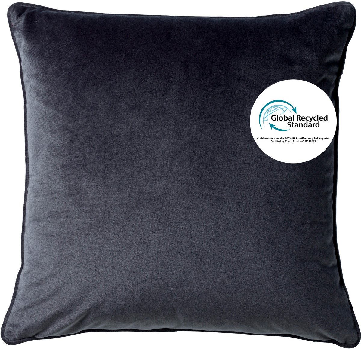 Dutch Decor FINNA - sierkussen 45x45 cm - Eco Line - 100% gerecycled - Charcoal Gray - antraciet - Inclusief binnenkussen - Luxe kussens voor woonkamer & bank
