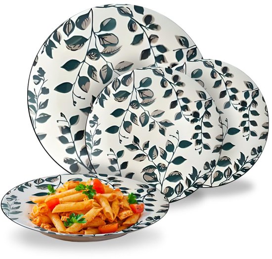 Tognana Margaret, bordenservies voor 6 personen, 18-delig, porselein, wit