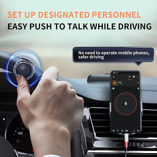 Draadloze PTT-knop - Mini Bluetooth 5.0 PTT-knopschakelaar - IP67 Waterdichte Draadloze PTT-knopschakelaar voor Zello - Geschikt voor IOS en Android van Merkloos	 — afbeelding 3