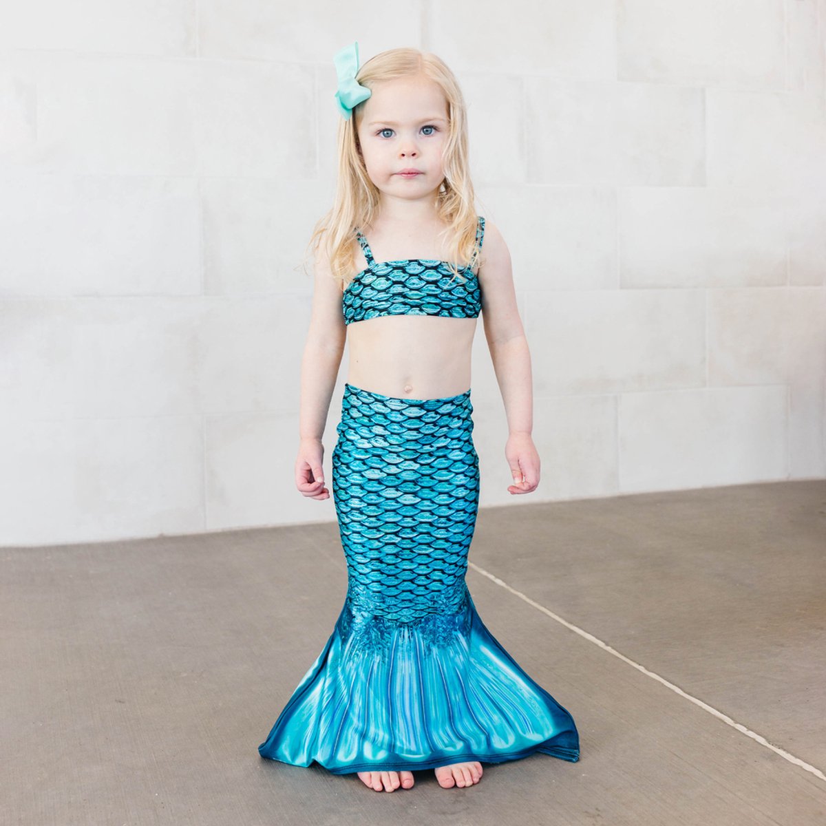 Zeemeerminstaart voor peuters - kinderen maat 3 - Fin Fun Tidal Teal set