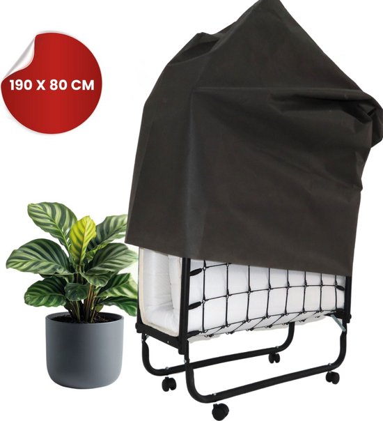 Lit pliant Troonz® - Venetia Royal - 90x190 - Sommier spiralé - Lit pliant avec matelas pliant - Matras de Luxe - Lit d'appoint pliable
