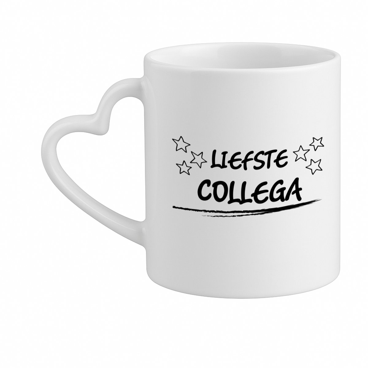 Hacebo® - Liefste collega koffiebeker met hart oor wit - Collega - een collega - thee mok - koffie beker - werk - collega's - baan - afscheidscadeau - verjaardagscadeau - kado - gift - geschenk - koffiemok - 330 ML