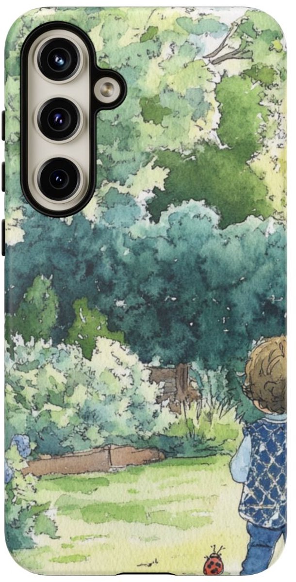 Kind in Watertuin Aquarel – Telefoonhoesje Geschikt voor Galaxy S24 Plus
