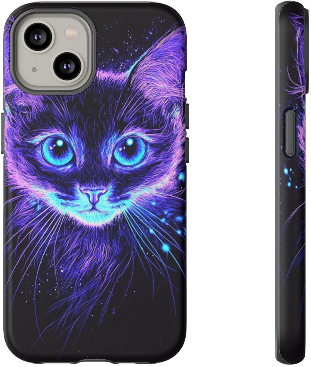 Lichtgevende Kittengezicht – Telefoonhoesje Geschikt voor iPhone 14