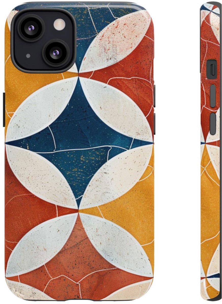 Geometrisch Retro Patroon – Telefoonhoesje Geschikt voor iPhone 13