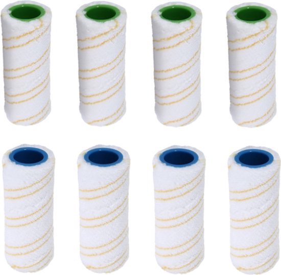 8x Roller Jaune adapté au Cleaner de sol sans fil Karcher FC3 FC5 FC7 Ensemble de rouleaux et brosses de sol Ensemble de pièces de rechange