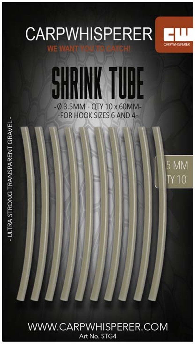 Carp Whisperer - Shrink Tube - Haak maat: 6 - 10 stuks - Silt van Carp Whisperer — afbeelding 2