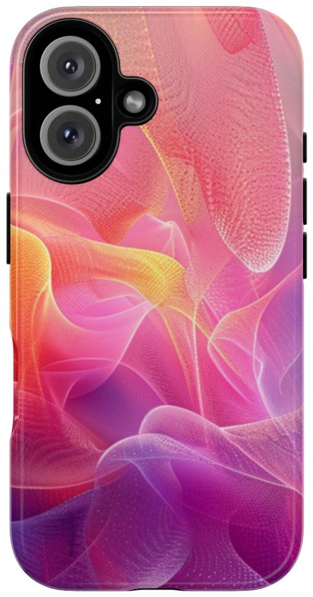 Kleurrijk Abstract Lichtfractal Design – Telefoonhoesje Geschikt voor iPhone 16