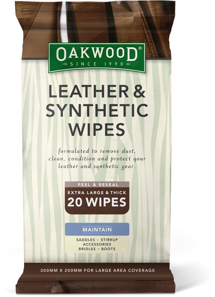 Oakwood leren en synthetische schoonmaakdoekjes