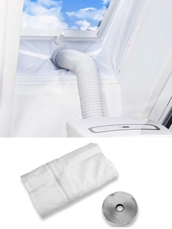 Airconditioner raamafdichting 4m – isolatiestrip mobiel airco raam, winddicht, stofdicht, universeel