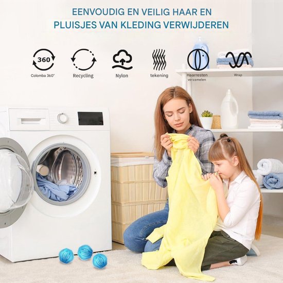 Vitdipy - 12 pièces - Boules de lessive - Boules de séchage - Anti-poils - Convient également aux poils d'animaux - Séchage plus rapide