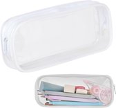 Soul Projekt Gele doorzichtige etui, make-up reistas, draagbare PVC etui organizer voor studenten, examen, kantoor, kunst, schoolbenodigdheden, vrouwen, meisjes, jongens, cosmetische toilettas