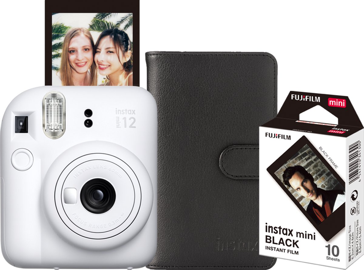 FUJIFILM instax mini 12 Monochrome Bundel - Camera - Fotopapier - Album