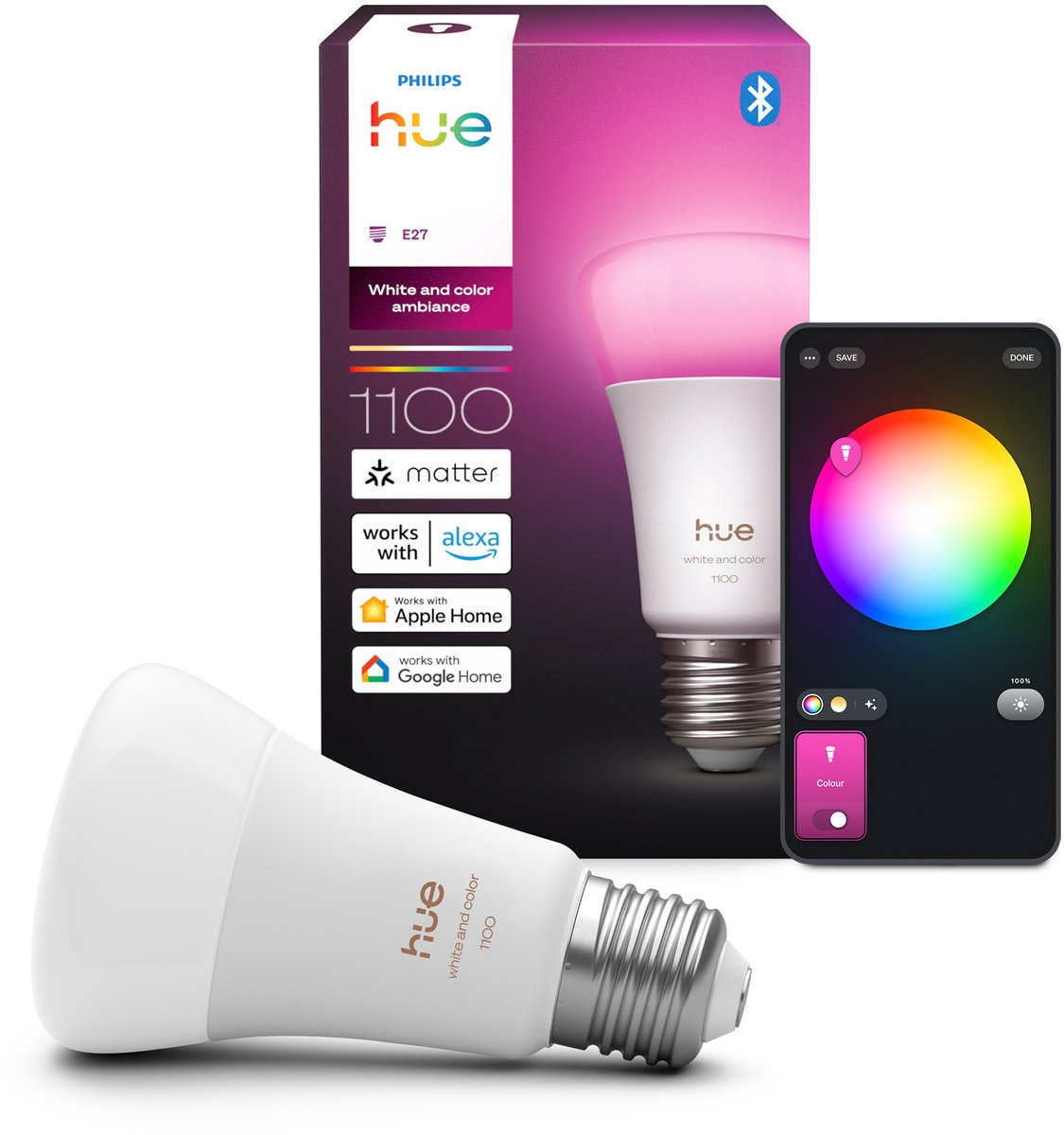 Philips Hue White and Color Ambiance - E27 - Wit