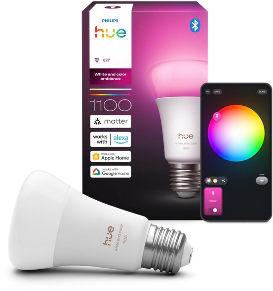 Philips Hue E27 White & Color Ambiance – 1100 Lumen – Thread