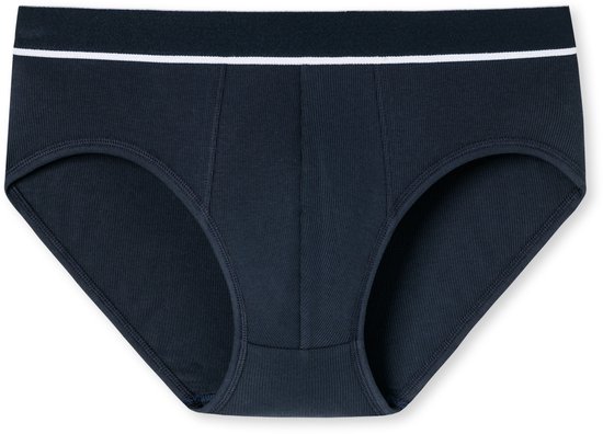 SCHIESSER Retro Rib slip (1-pack) - heren midi-slip dubbelrib biologisch katoen donkerblauw