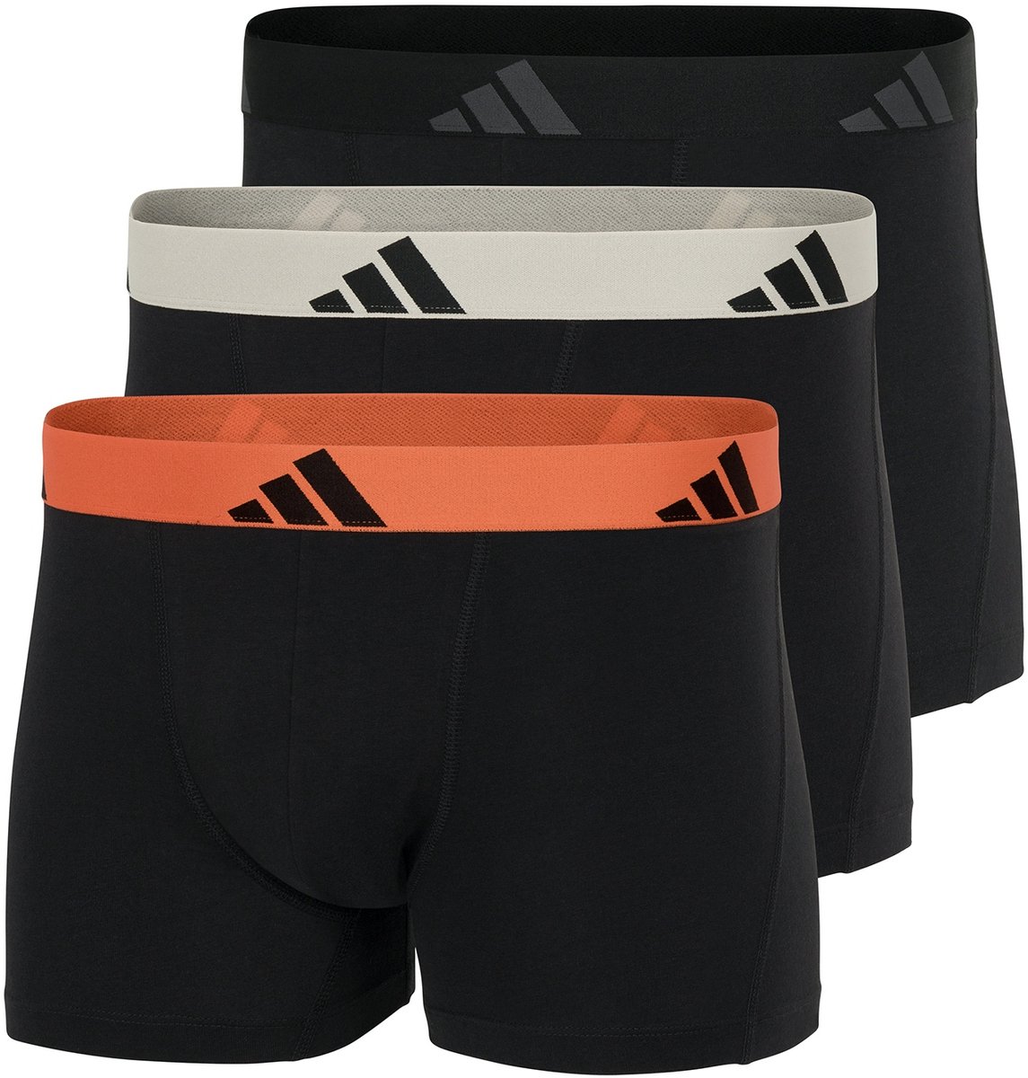 Adidas heren active flex 3P boxers basic combi III Zwart