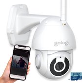 Gologi Superior Outdoorcamera - Buiten camera met nachtzicht - Beveiligingscamera met kabel - Security camera - 3K - Met wifi en app - Met 32 GB SD kaart - Wit