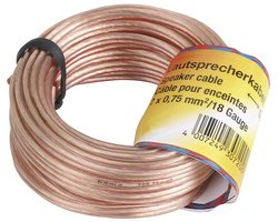 Hama HQ 20m luidsprekerkabel 2x 0,75mm² dik 2-aderige boxenkabel hifi LS-kabel
