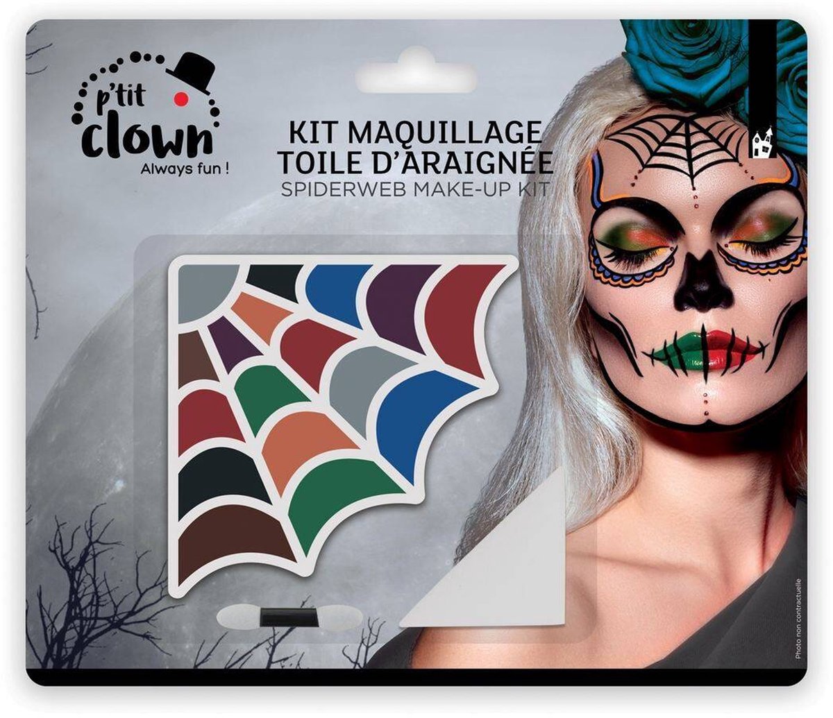 PTIT CLOWN - Halloween spinnenweb make-up palet