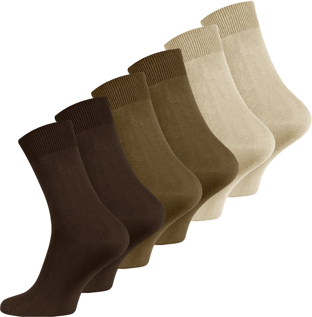 6 Paar PREMIUM Bamboe Sokken Heren, Zacht, Ademend - Mix-4 40/45