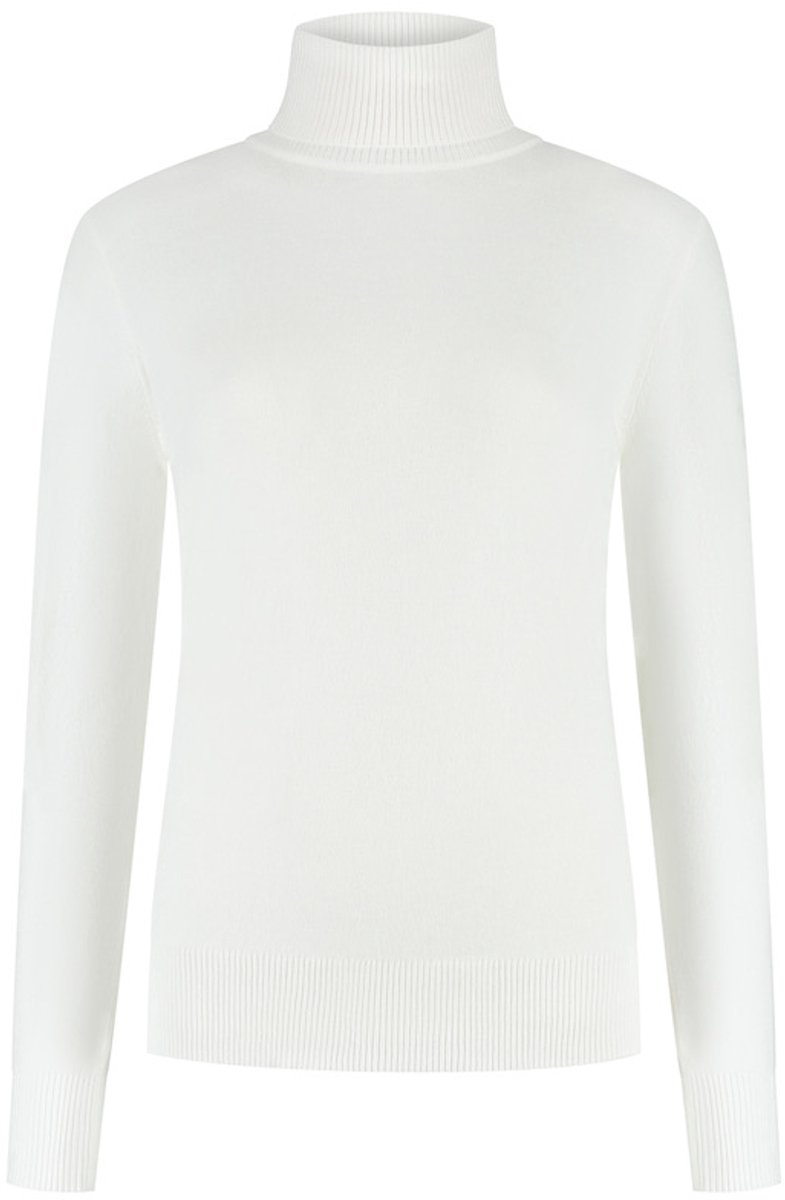 DAMES COLTRUI - Glad Gebreid - Viscose - Kleur Off White - Maat M
