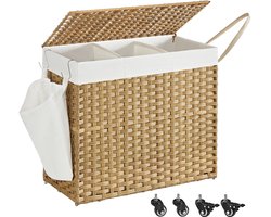 Wasmand - Met Afneembaar Deksel - Natuurlijke Kleur
