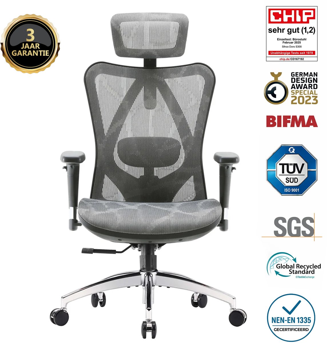 SIHOO M57 Ergonomische Bureaustoel met (EAN: ...8320)