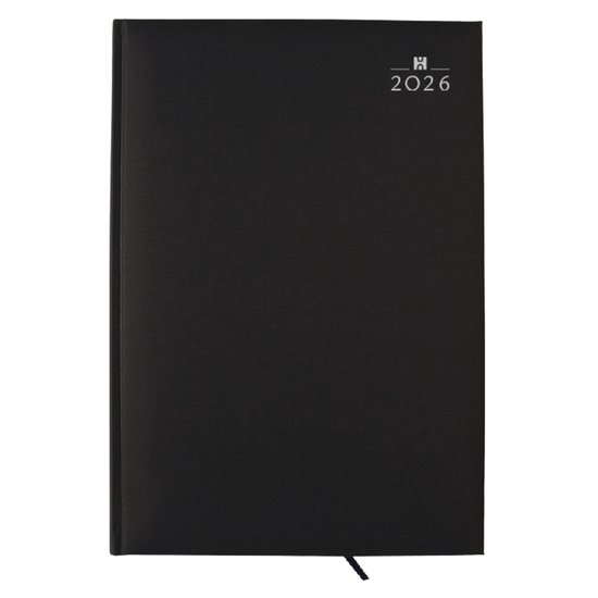 Castelli - H46 bureau agenda 2026 - Roma - week per twee pagina's - groot formaat A4 - Nederlandstalig - made in Italy - gewatteerde omslag donkergrijs