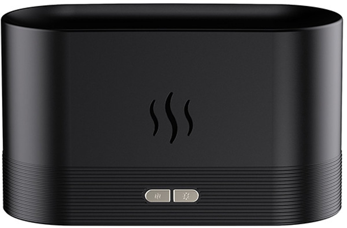Creatieve Simulatie Vlam Aroma Diffuser Aroma Diffuser voor Thuiskantoor Desktop - Zwart