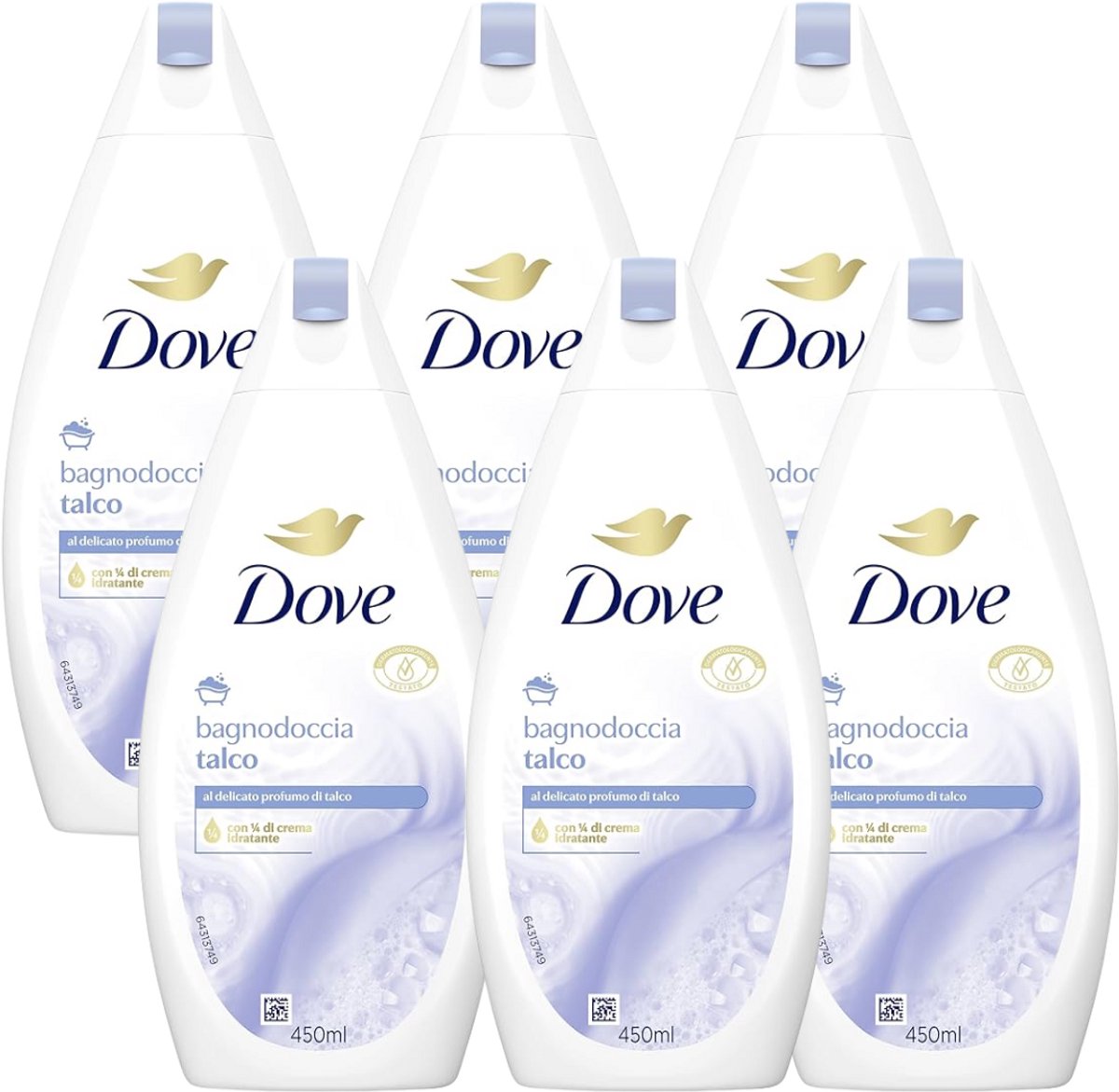 Dove Douchegel – Talco - 6x450ml - Voordeelverpakking