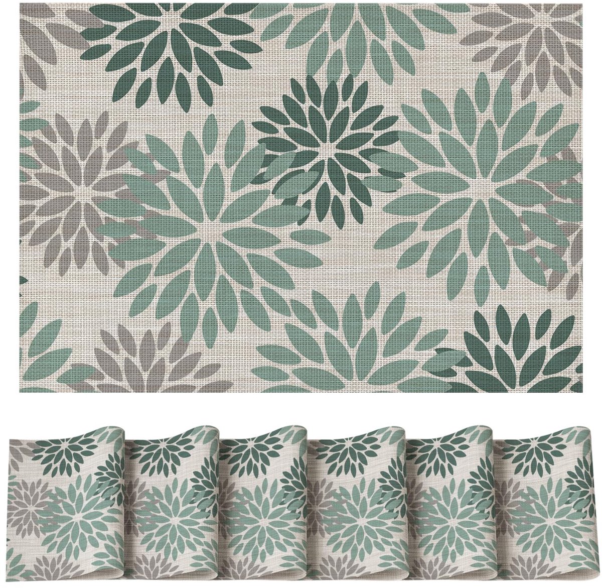 Kleurrijke placemats - Bescherming eettafel - Set van 4 - PVC