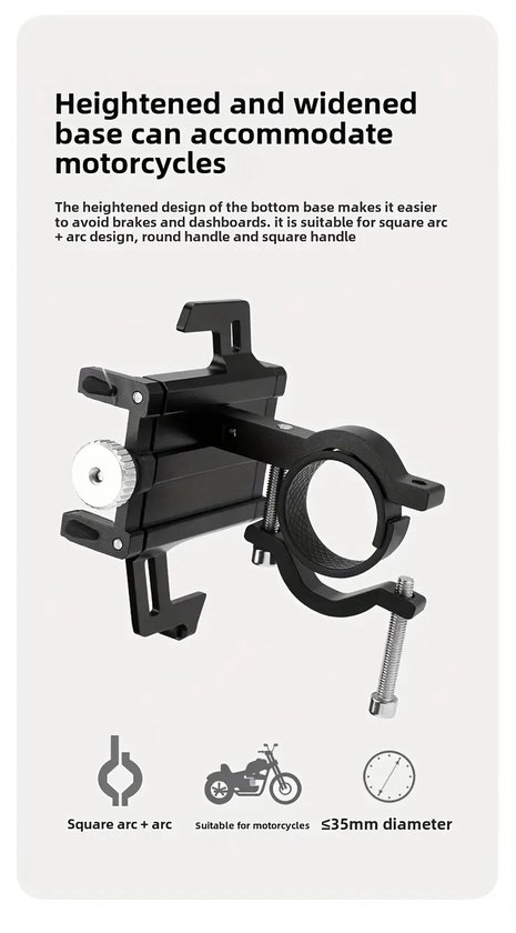 Support de téléphone pour vélo et moto - universel - antichoc et super stable - rotation à 360° - support antidérapant - montage facile - support pour smartphone - vélos et accessoires - électronique vélo - support téléphone portable