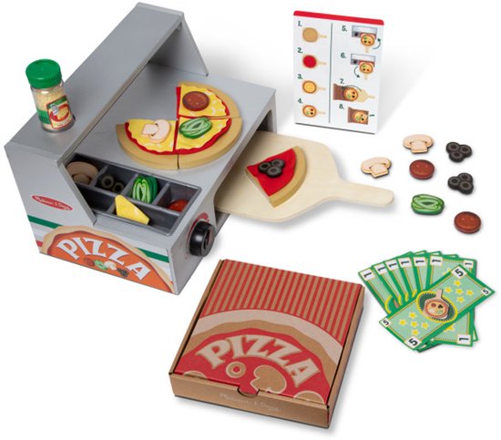 Melissa & Doug – Houten pizzawinkel speelset – 41-delig