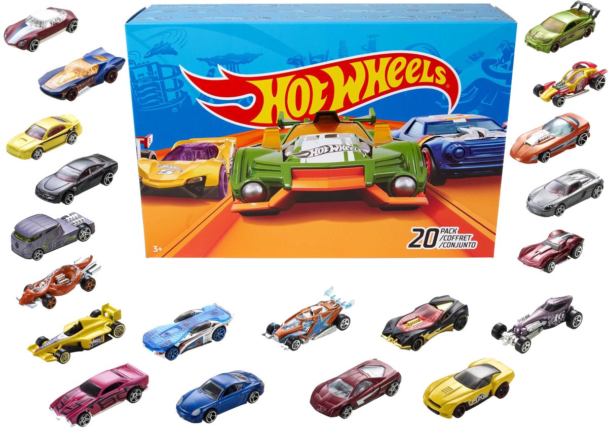 Bol.com Hot Wheels Autoset 20-delig DXY59 - Speelgoedvoertuigen 1:64 aanbieding