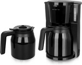 Emerio Koffiezetapparaat met dubbele Thermoskan - 1L Filterkoffie - 8 kopjes per keer - Non-Drip systeem - ook geschikt voor Camping - CME-125050 Zwart