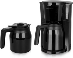 Emerio Koffiezetapparaat met dubbele Thermoskan - 1L Filterkoffie - 8 kopjes per keer - Non-Drip systeem - ook geschikt voor Camping - CME-125050 Zwart