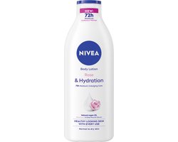 NIVEA Rozenbloem Body Lotion - Voor Normale tot Droge Huid - Bio Argan Olie, Rozebloem en Voeden Serum - 72H Hydraterende Lotion 400ml