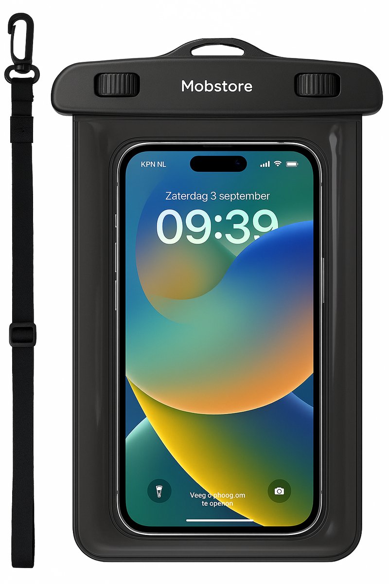 Mobstore Waterdichte Telefoonhoesjes Zwart - Onderwater hoesje telefoon
- Geschikt voor alle Smartphones - Ook voor paspoort & betaalpassen –
Waterdichte telefoonzakje