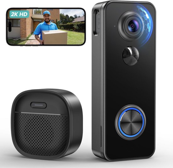 CLGP® Deurbellen met Camera - Video Deurbel - Draadloos - Full HD van CLGP — afbeelding 3