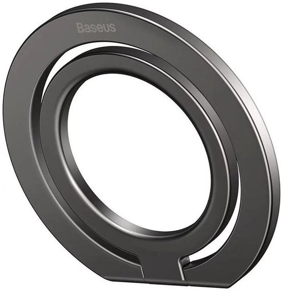 Baseus Halo Series Vouwbare Metalen Ring Standaard voor Vinger Grijs